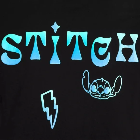 Disney Parks Stitch 626 Celebration Crew Sweatshirt Black Blue | Medium | NWT - Picture 7 of 10